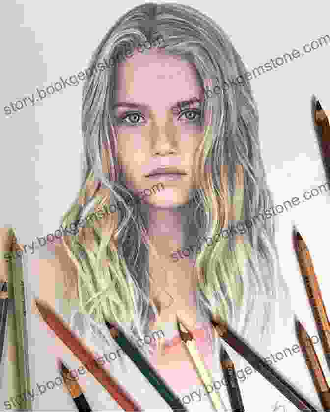A Hyper Realistic Portrait Of A Young Woman Rendered In Colored Pencils, Showcasing The Medium's Ability To Capture Intricate Details And Delicate Shading. Creative Techniques In Colored Pencil Graphite And Oil Painting