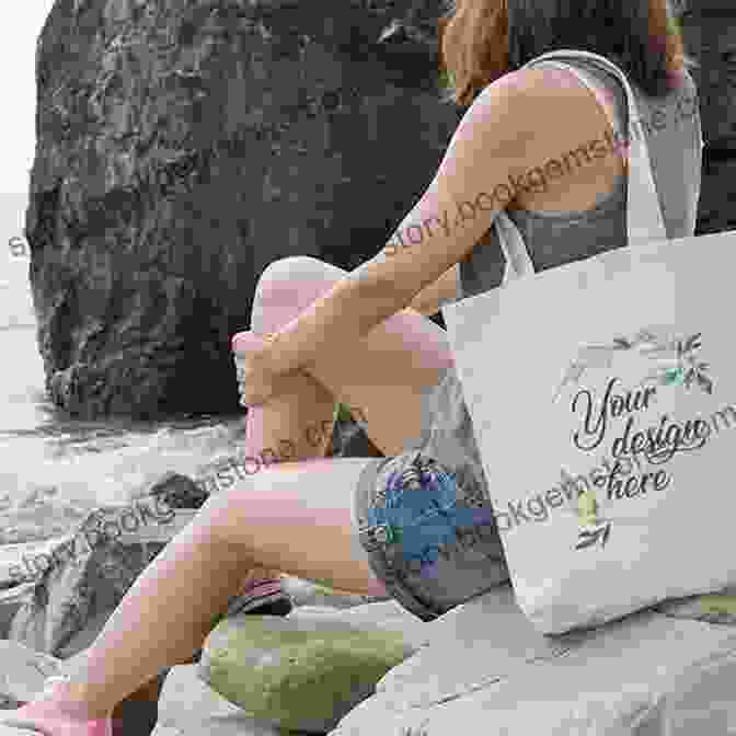 A Photo Of A Woman Carrying A Hand Printed Canvas Tote Bag. Print It : 25 Projects Using Hand Printing Techniques For Fabric Paper And Upcycling
