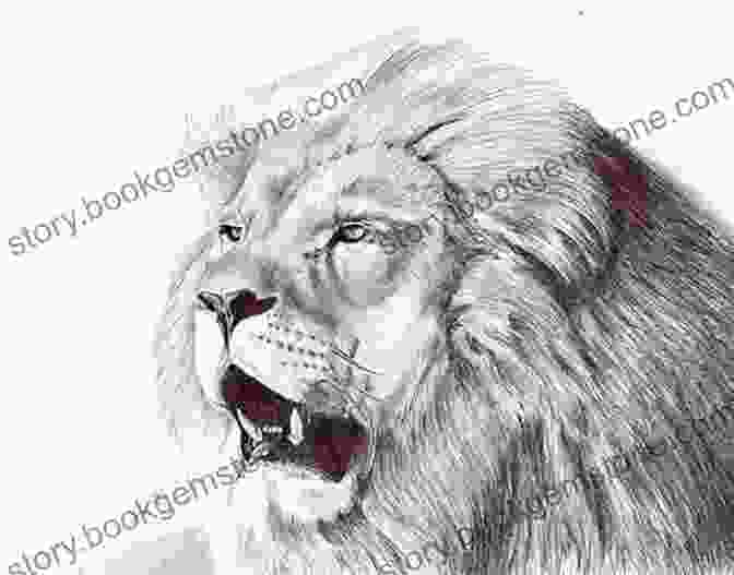 A Powerful Graphite Drawing Of A Majestic Lion, Demonstrating The Medium's Ability To Convey Depth, Texture, And The Essence Of The Animal. Creative Techniques In Colored Pencil Graphite And Oil Painting