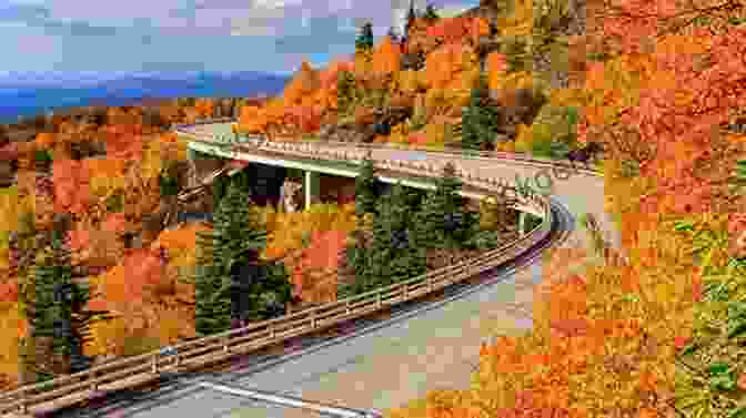 Car Driving Along A Winding Road On Blue Ridge Parkway, With Autumn Foliage Hollywood Death And Scandal Sites: Seventeen Driving Tours With Directions And The Full Story 2d Ed