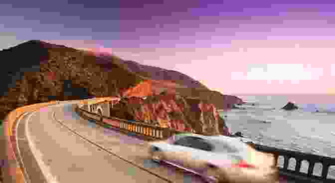 Car Driving Along Pacific Coast Highway, With Waves Crashing On The Shore Hollywood Death And Scandal Sites: Seventeen Driving Tours With Directions And The Full Story 2d Ed