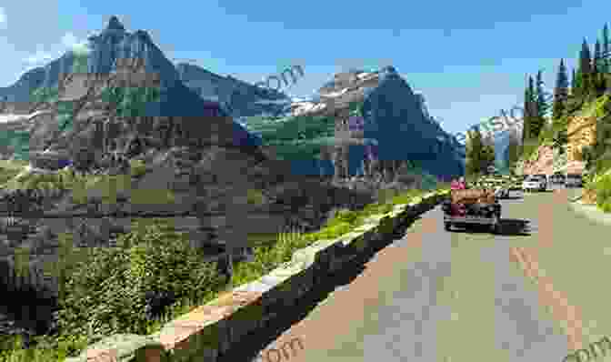 Car Driving On Going To The Sun Road, With Mountains And Glaciers In The Background Hollywood Death And Scandal Sites: Seventeen Driving Tours With Directions And The Full Story 2d Ed