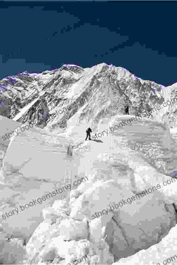 Climbers On Mount Everest, Navigating A Steep And Icy Section Of The Mountain Everest Conquest In The Himalaya: Science And Courage On The World S Highest Mountain