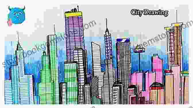 Color Pencil Sketch Of A City Skyline The Urban Sketching Handbook Working With Color: Techniques For Using Watercolor And Color Media On The Go (Urban Sketching Handbooks)