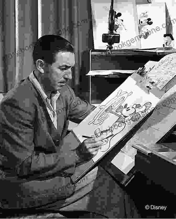 Walt Disney Sitting At His Desk Drawing Mickey Mouse Walt Disney Neal Gabler